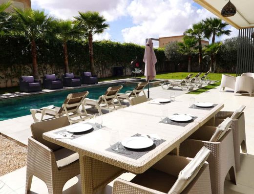 Terrasse jardin villa Nala